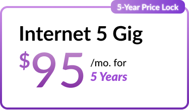 Mediacom Internet 5 Gig. $95 per mo. for 5 Years!